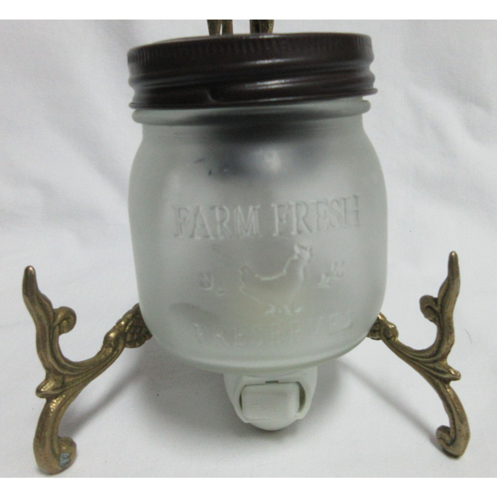 Red Shed Plug In Mason Jar Wax Warmer Farm Fresh Chicken Theme Mason Jar Work